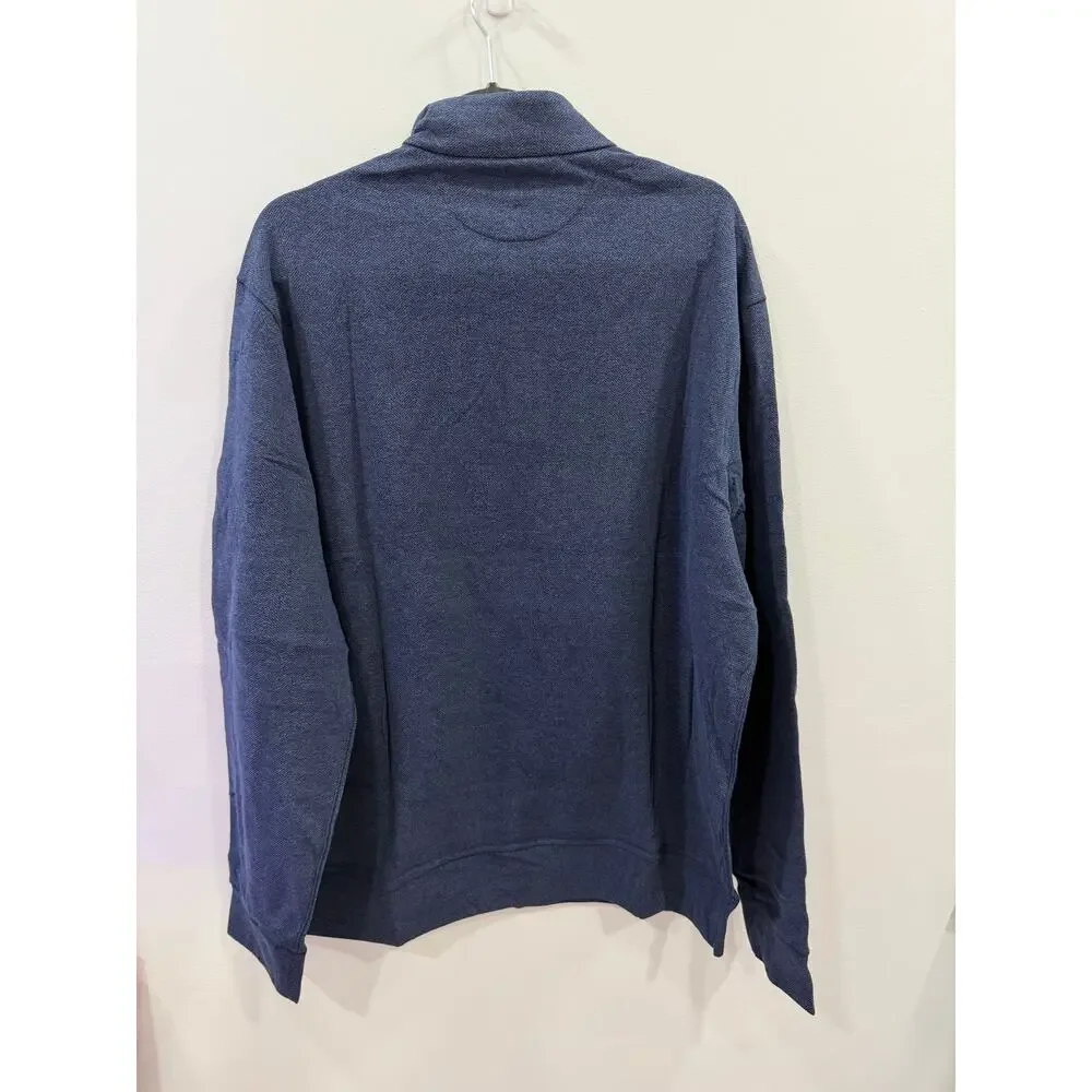 Polo Ralph Lauren Navy Sweater 3/4 zipper long sleeve Sz XL